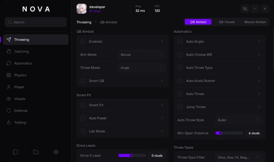 the nova menu, tabs, pages and sections